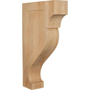 Imagem de Ekena Millwork Corbel de madeira de Rockport Jumbo Corw05X16X26RKAL, 10 cm L x 38 cm P x 66 cm A, amieiro