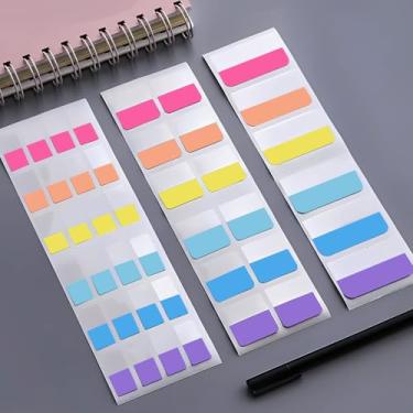 Imagem de 420 peças de abas adesivas para anotações, marcadores de página para escritório, agenda de estudo, multigradiente colorido