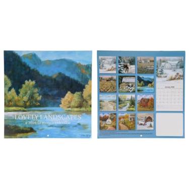 Imagem de Calendário de parede 2026 - estilos inspiradores mensais - 30 x 30 cm (paisagens adoráveis)