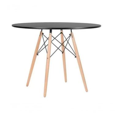 Imagem de Mesa De Jantar Redonda Eames Eiffel 90cm Preta