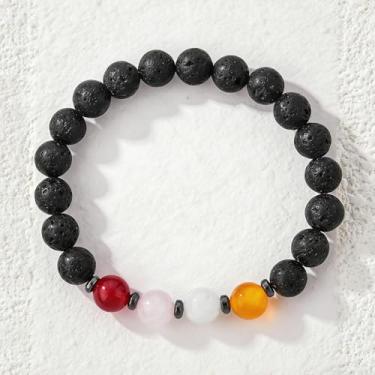 Imagem de Pulseira de pedras naturais com 12 contas do zodíaco, autoproteção, pedra padroeira, uso diário, melhores amigos, presente de aniversário para mãe, amigos, melhores amigas, One Size Fits Most, Pedra