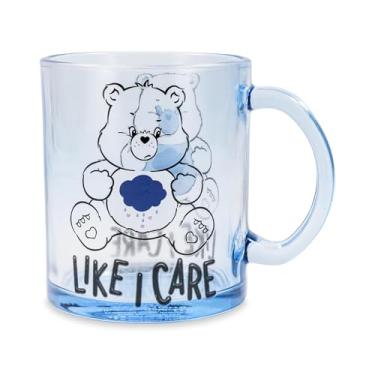 Imagem de Silver Buffalo Care Bears Grumpy Like I Care Caneca de café de vidro de 500 ml