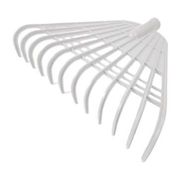 Imagem de Whtkoph Ancinho Multiuso para Gramados, Paisagismo E Remoção de Folhas, com 12 Dentes para Limpeza de Arbustos E Gramados, Branco, Tamanho real