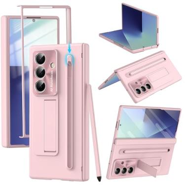 Imagem de YQODSZ Capa para Samsung Galaxy Z Fold 7 com suporte para caneta S e caneta Stylus, Z Fold7 capa de celular de corpo inteiro com protetor de tela de suporte, protetor de câmera, antiarranhões, capa