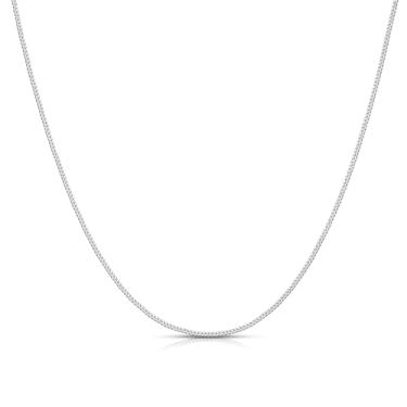 Imagem de Gacimy Corrente de elos cubanos de prata esterlina para mulheres, 0,8 mm, 1 mm, 1,2 mm, 1,8 mm, 2,0 mm, largura 40,6 cm, 45,7 cm, 50,8 cm, 56 cm, 61 cm de comprimento, 22 Inches, Prata esterlina, Sem Pedra Preciosa