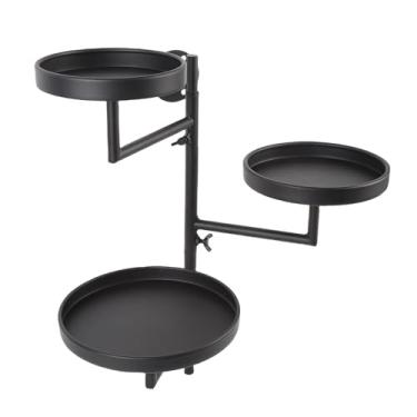 Imagem de AUNMAS Prateleira Giratória para Plantas Com Janela de 3 Camadas, Suporte de Parede de Ferro Giratório de 180 Graus para Decoração de Peitoril de Janela de Escritório Doméstico