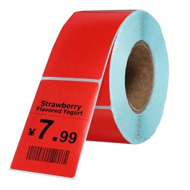 Imagem de PATIKIL 500 etiquetas térmicas, etiquetas de impressora térmica de 4 x 6 cm, etiquetas autoadesivas, rolo de papel retangular, pequeno para impressora, etiqueta de envio, endereço de código de barras