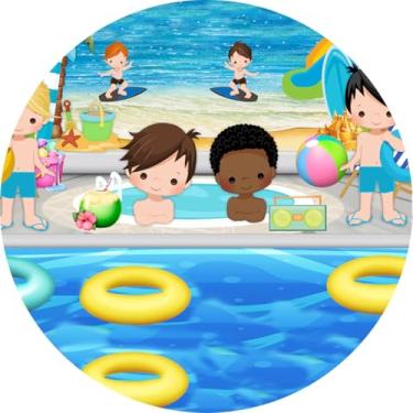 Imagem de Painel Festa Redondo C/ Elastico 1,50m Pool Party (PPY0030)