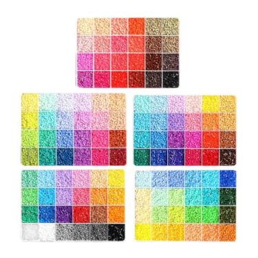 Imagem de oshhni Kit com 5 caixas de contas de fusão para artesanato, quebra-cabeças criativos e brinquedos. Conjunto de mini contas de 2,6 mm para meninos, meninas,