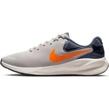 Imagem de Nike Tênis de corrida masculino Revolution 7 (FB2207-009, LT Iron ORE/Total Orange-Thunder Blue) tamanho 36, Lt Iron Ore/Total Orange-Thunder Blue, 38