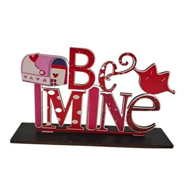 Imagem de rockible Placa de madeira decorativa para o Dia dos Namorados, ideal para decoração de festas e bandejas de vários andares, Ser Meu