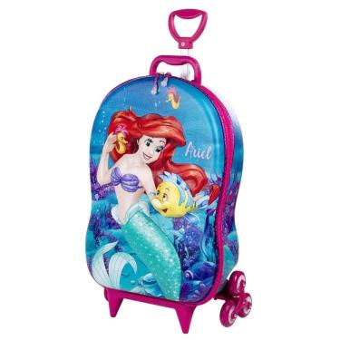 Imagem de Mochila com Rodinha 3D - Pequena Sereia - Diplomata