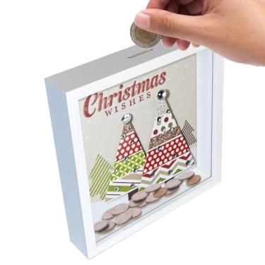 Imagem de Quadro de Foto Dinheiro Banco Moedas Caixa Berçário Decoração Casa Artes em Madeira para Menina Menino Crianças