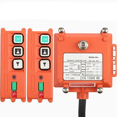 Imagem de SKXMOD Controle remoto industrial sem fio F21-2S controle de guincho elétrico motor de enrolamento interruptores de jateamento usado rádio (2 em 1, VHF 310-331Mhz-AC 36V)