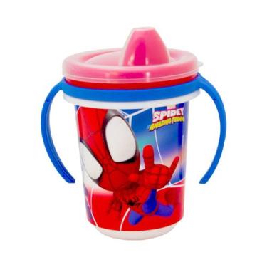 Imagem de Caneca Infantil Bico Rígido 330 ML Original Plasútil, Homem Aranha