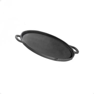 Imagem de Chapa Lisa Polida Reta para Gengiskan Redonda de Ferro Fundido - Fundi