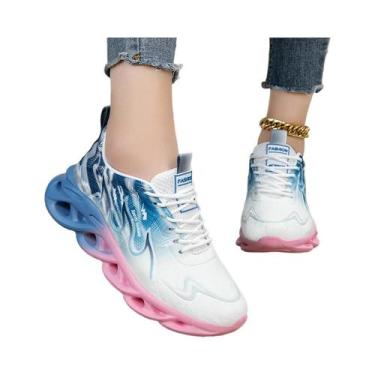 Imagem de Tênis Femininos Modernos Para Corrida, Leves, Com Malha, Sola Macia, A