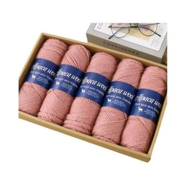 Imagem de Fio De Lã De Alpaca Quente E Elegante 500g Grosso Para Suéteres, Corta