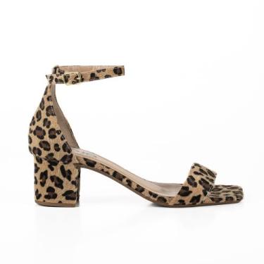 Imagem de Sandália Viviane - Jjojo Shoes And Bags, Onça, 38