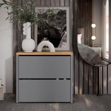 Imagem de Sapateira Hall Entrada / Quarto Com 2 Portas Basculantes Mell Cores - 