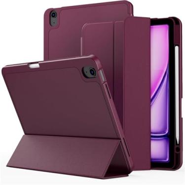 Imagem de AXPTI Capa protetora para iPad Mini7 Mini6 com compartimento para caneta (vinho, Mini 7)