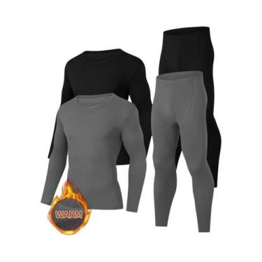 Imagem de Conjunto De Roupa Térmica Masculina E Para Adolescentes, Camisa De Man