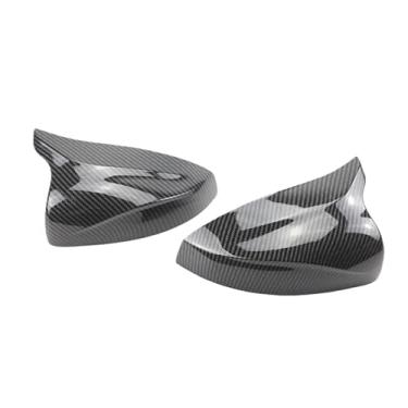 Imagem de Capa De Espelho Lateral Do Carro De Fibra De Carbono Olhar Brilhante Preto Espelho Lateral Cobre Tampa Compatível Com Audi A3 S3 8V RS3 2013-2019(Carbon Fiber Look)