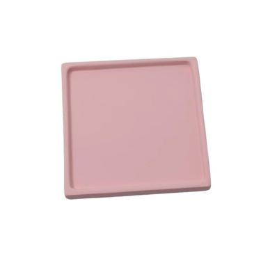 Imagem de Pires de plantas Bandeja coletora de paletes para plantas jardim, para vasos flores quadrados e pires internos externos(Pink,Pequeno)