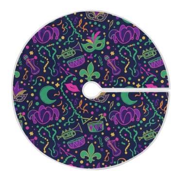 Imagem de ATTX Saia para árvore de carnaval de 118 cm – decoração festiva para festas de ano novo e carnaval #435