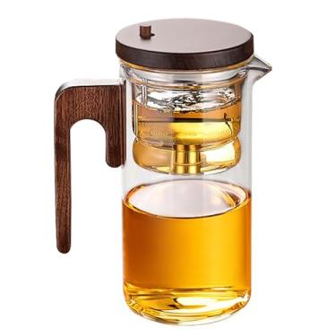 Imagem de Garrafa infusor de chá, garrafa de chá de vidro | Copo infusor de chá à prova de vazamento para garrafa de água de chá com alça ergonômica - Garrafa resistente ao calor da separação de água do chá da