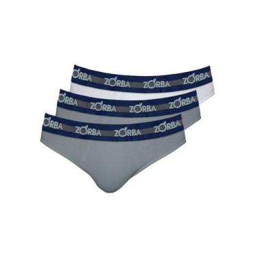 Imagem de Kit com 3 Cuecas Slip Zorba 0764 Colorido, Chumbo, M