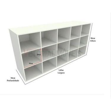Imagem de Armário Colmeia Horizontal M5 Estante Prateleira Mdp - VETORIAL MÓVEIS