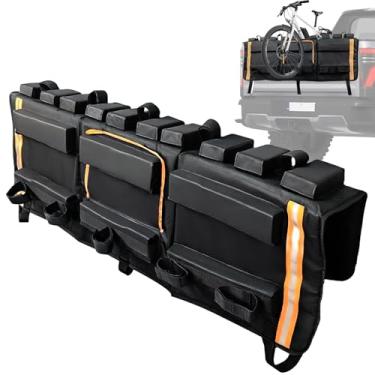 Imagem de Almofada de bicicleta para porta traseira de 132 cm, almofada de proteção universal 3 em 1 para atividades ao ar livre, até 5 bicicletas de montanha e bicicletas de estrada, capa traseira espessa com