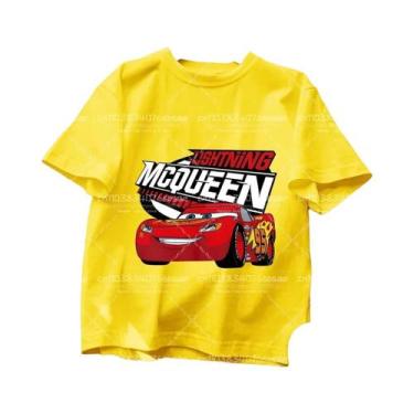Imagem de Camiseta Infantil Disney Pixar Lightning McQueen, Manga Curta, Desenho