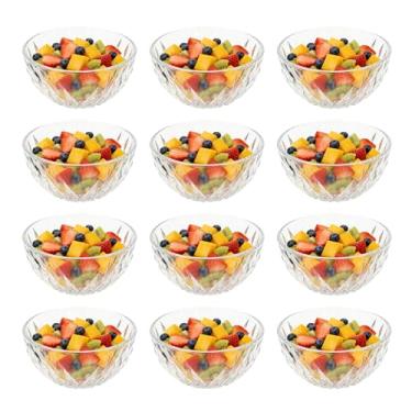Imagem de AKAZA Pacote com 12 tigelas pequenas de vidro de 293 ml, tigelas de sobremesa de vidro de 12 cm, tigela de salada empilhável para sobremesa, sorvete, frutas, cereais, doces, iogurte