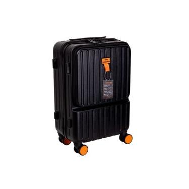 Imagem de Mala de Viagem Preta Com Adesivos Único