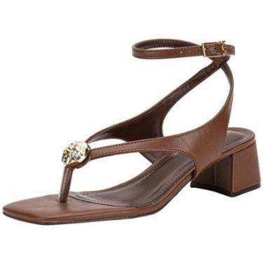 Imagem de Sandália Feminina Salto Grosso Via Marte 199025-Feminino