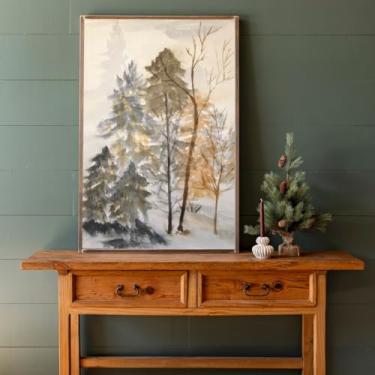 Imagem de Arte de parede abstrata árvore de tinta preta e branca pôster impressão em tela placas de natal impressões de arte em tela pintura pintura arte casa fazenda decoração de parede de Natal sem moldura