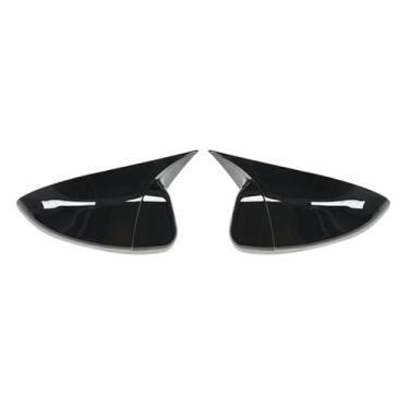 Imagem de Compatível com honda accord 2018 2019 2020 versão de luxo fibra carbono abs auto retrovisor espelhos laterais tampa capa guarnição decorativa(Bright black)