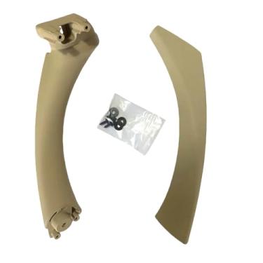 Imagem de Compatível com BMW série 3 E90 E91 328 330 335 Cinza Bege Preto esquerda Direita Maçaneta interna do carro Porta interna Painel de apoio de braço(Beige(on the right))
