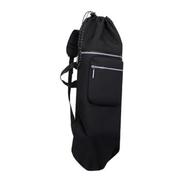 Imagem de oshhni Mochila para skate com alças ajustáveis, portátil, refletora, dobrável, para transporte de cadeira de rodas e ideal para atividades ao ar livre, Preto