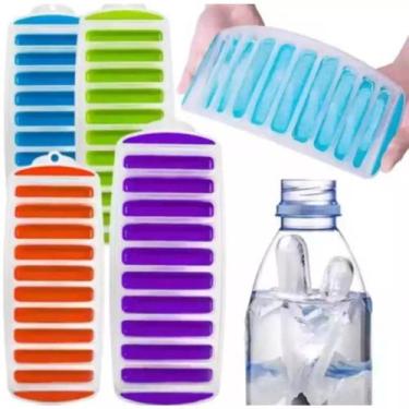 Imagem de Formas de Gelo 10 Cavidades de Silicone Palito Flexível Gelos Para Gar