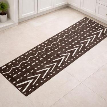 Imagem de Passadeira de Cozinha Tapete Pia Jacquard Antiderrapante COR:ABSTRATO 