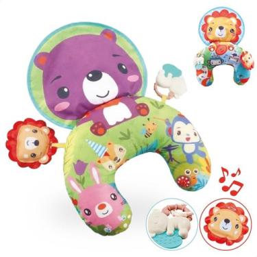 Imagem de Almofadinha Conforto Interativa Bebê com Acessórios Chocalho Som Ativi