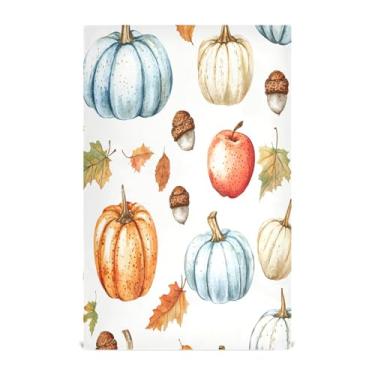 Imagem de xigua Conjunto de 1 panos de prato de cozinha de outono em aquarela, toalhas de cozinha macias e altamente absorventes de secagem rápida para limpeza de pratos e limpeza à mão, 71 x 45 cm