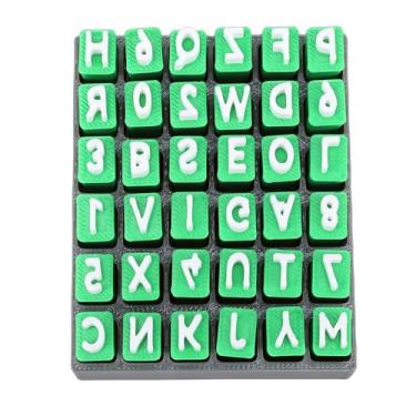 Imagem de Greensen Selos de Argila, Alfabeto Números Molde Feito à Mão para Fabricação de Cerâmica Etiquetas Personalizadas, Com Caixa de Armazenamento para Artistas Iniciantes Professores