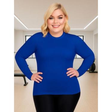 Imagem de Camisa Plus Size Térmica Segunda Pele Blusa Proteção Solar UV 50+ Acad