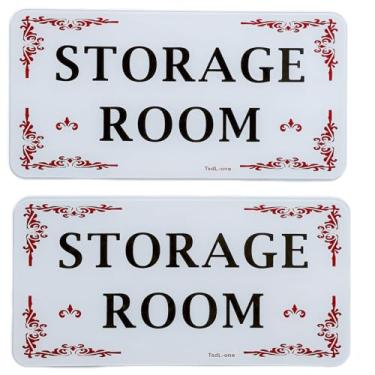 Imagem de Placa de sala de armazenamento, 20 x 10 cm, placa de porta art déco, autoadesivo premium e acrílico à prova de intempéries para escritório, casa, hotel