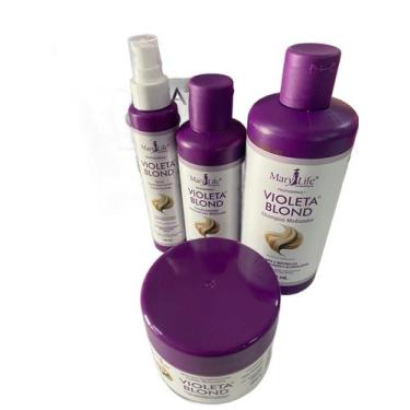 Imagem de Kit Capilar Violeta Blond 4 Itens Mary Life