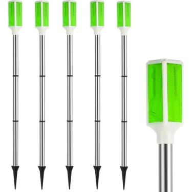 Imagem de Joyibay 5 peças de marcadores de entrada movidos a energia solar, luzes de paisagem de aquecimento solar, luzes solares de entrada de automóveis ao ar livre, refletores de garagem de paisagem em